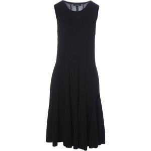 Stunning Lauren Ralph Lauren Womens Black Textured Sleeveless Sweaterdress $225